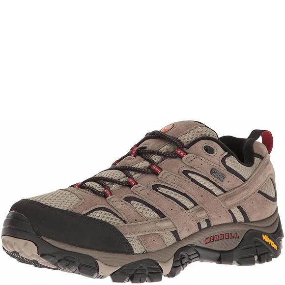 MERRELL MENS MOAB 2 WTPF HIKING SHOE BARK BROWN 13 US